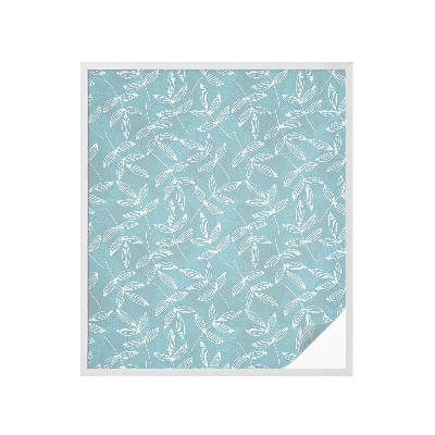 Sticker fenêtre vitrail adhésif Élégance feuillue