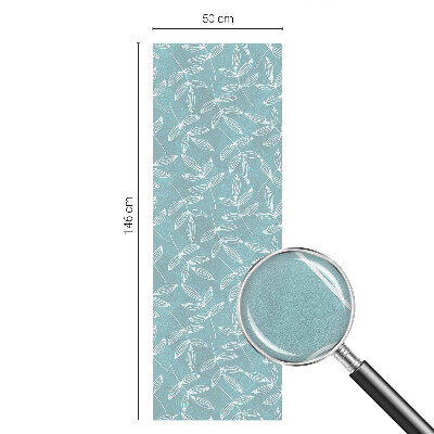 Sticker fenêtre vitrail adhésif Élégance feuillue