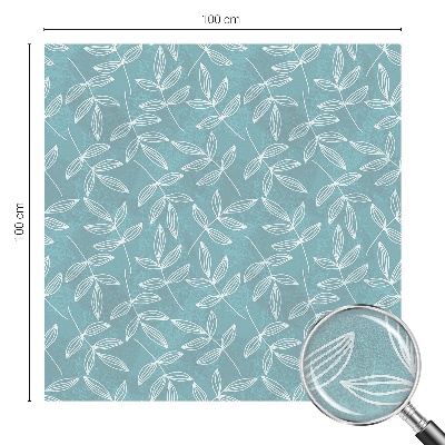 Sticker fenêtre vitrail adhésif Élégance feuillue