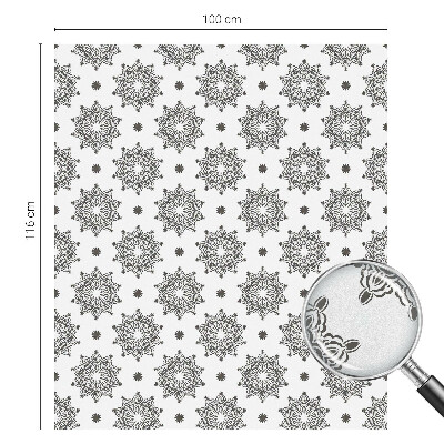 Film adhésif pour vitrage dépoli vitrail rosettes classiques