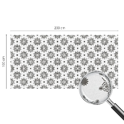 Film adhésif pour vitrage dépoli vitrail rosettes classiques