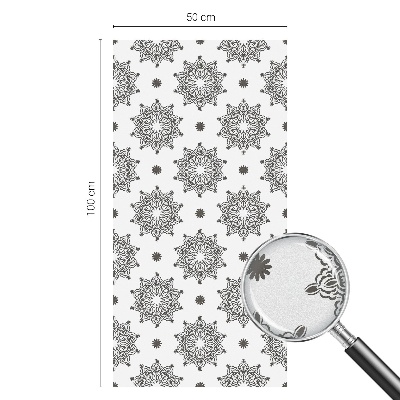 Film adhésif pour vitrage dépoli vitrail rosettes classiques