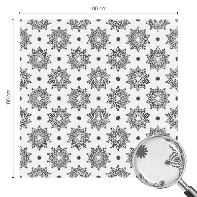 Film adhésif pour vitrage dépoli vitrail rosettes classiques