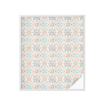 Film solaire fenêtre décoratif aspect vitrail Carreaux rustiques