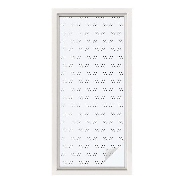 Sticker fenêtre vitrail adhésif motif à pois