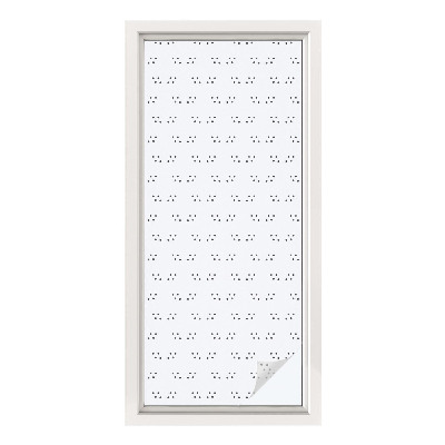 Sticker fenêtre vitrail adhésif motif à pois