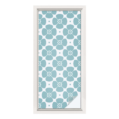 Sticker fenêtre vitrail adhésif symétrie florale