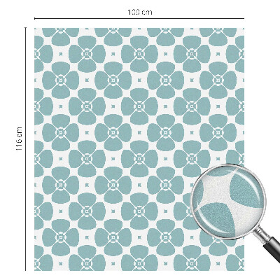 Sticker fenêtre vitrail adhésif symétrie florale