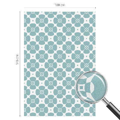 Sticker fenêtre vitrail adhésif symétrie florale