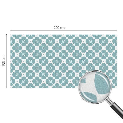 Sticker fenêtre vitrail adhésif symétrie florale