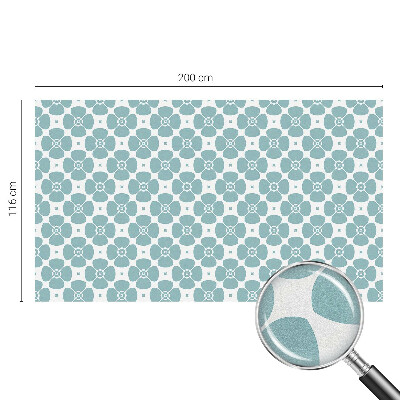 Sticker fenêtre vitrail adhésif symétrie florale