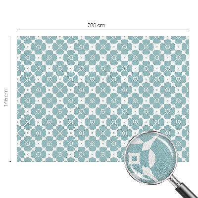 Sticker fenêtre vitrail adhésif symétrie florale