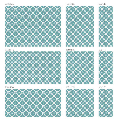 Sticker fenêtre vitrail adhésif symétrie florale