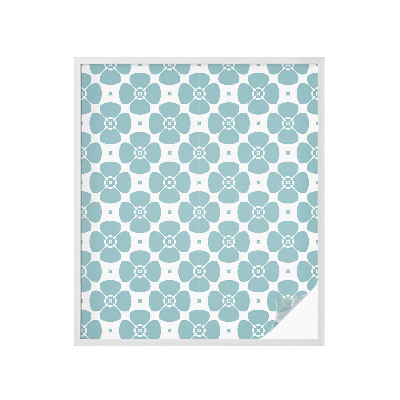 Sticker fenêtre vitrail adhésif symétrie florale