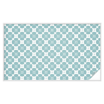 Sticker fenêtre vitrail adhésif symétrie florale