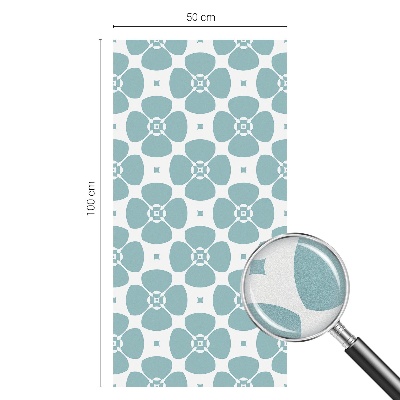 Sticker fenêtre vitrail adhésif symétrie florale