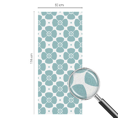 Sticker fenêtre vitrail adhésif symétrie florale