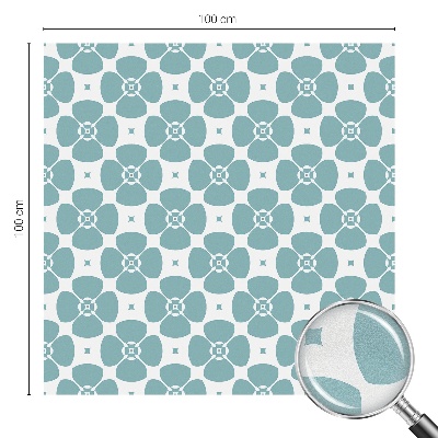 Sticker fenêtre vitrail adhésif symétrie florale