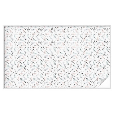 Film solaire fenêtre décoratif aspect vitrail feuilles de plantes