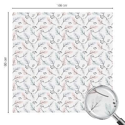 Film solaire fenêtre décoratif aspect vitrail feuilles de plantes