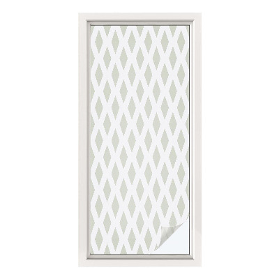 Film solaire fenêtre décoratif aspect vitrail motif en losange