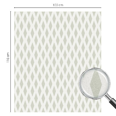 Film solaire fenêtre décoratif aspect vitrail motif en losange