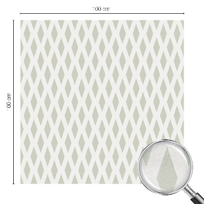 Film solaire fenêtre décoratif aspect vitrail motif en losange