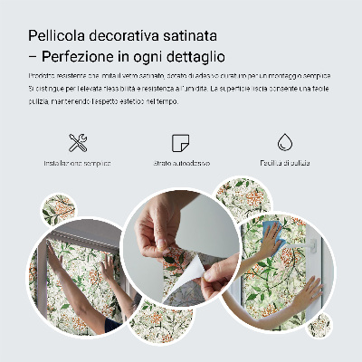 Film occultant pour fenêtre symétrie des plantes