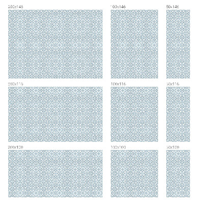 Brise-vue pour fenêtre ornements bleus