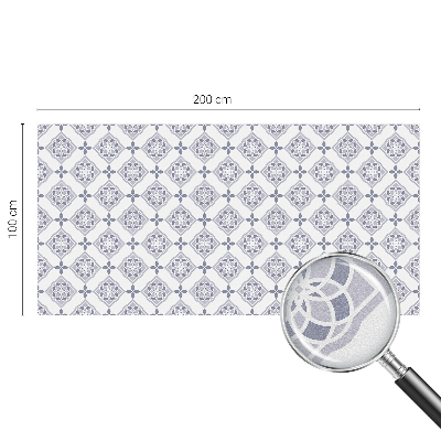 Sticker fenêtre vitrail adhésif losanges floraux