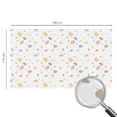 Sticker fenêtre vitrail adhésif Terrazzo abstrait