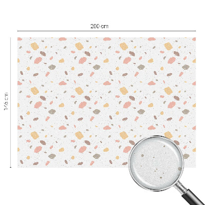 Sticker fenêtre vitrail adhésif Terrazzo abstrait