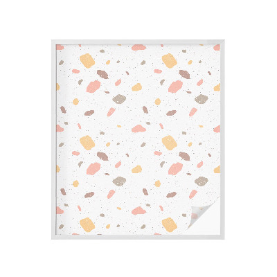 Sticker fenêtre vitrail adhésif Terrazzo abstrait