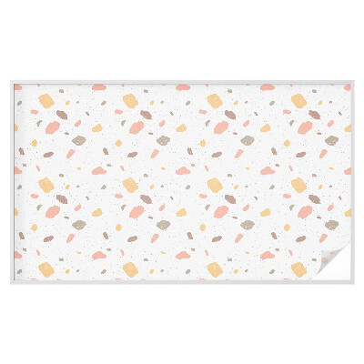 Sticker fenêtre vitrail adhésif Terrazzo abstrait