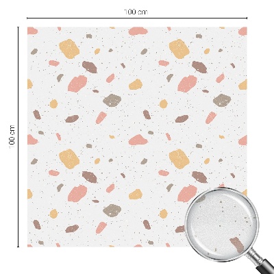 Sticker fenêtre vitrail adhésif Terrazzo abstrait