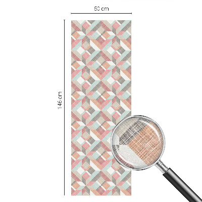 Sticker fenêtre vitrail adhésif Losanges géométriques