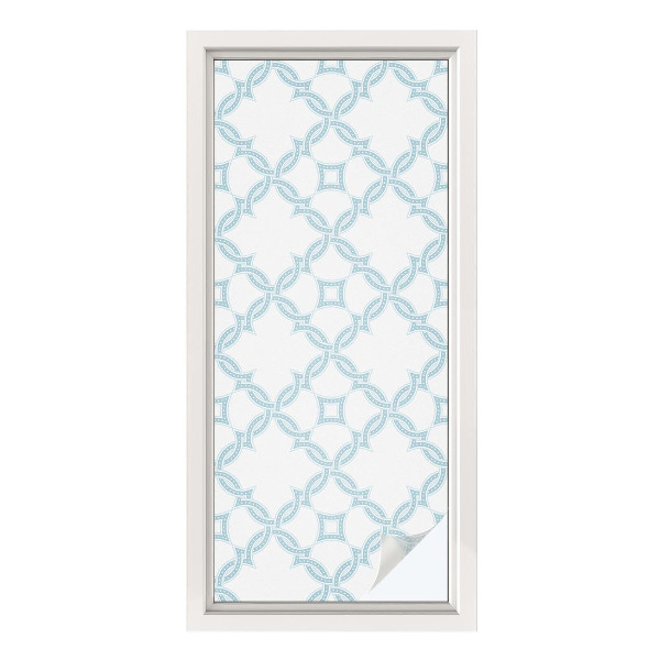 Brise-vue pour fenêtre Géométrie bleue