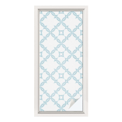 Brise-vue pour fenêtre Géométrie bleue