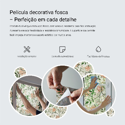 Film occultant pour fenêtre symétrie florale