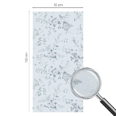 Sticker fenêtre vitrail adhésif Fleurs subtiles