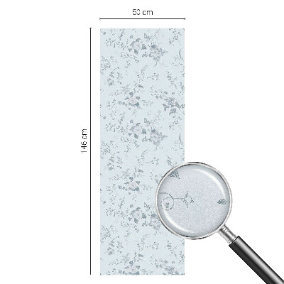 Sticker fenêtre vitrail adhésif Fleurs subtiles