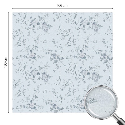 Sticker fenêtre vitrail adhésif Fleurs subtiles