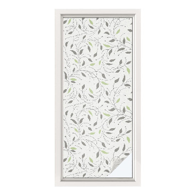 Film solaire fenêtre décoratif aspect vitrail Feuilles des pousses