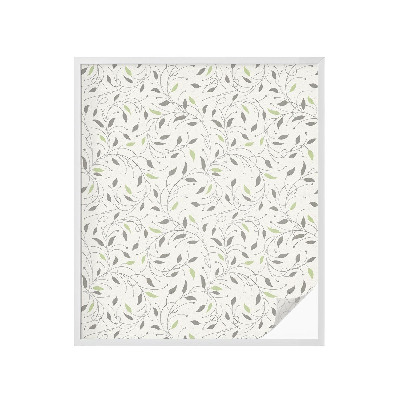 Film solaire fenêtre décoratif aspect vitrail Feuilles des pousses