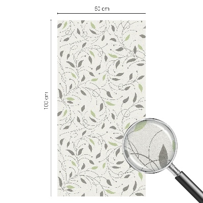 Film solaire fenêtre décoratif aspect vitrail Feuilles des pousses