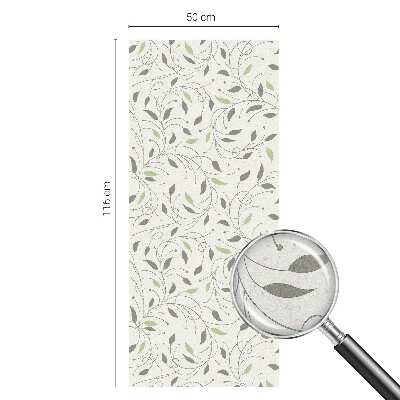 Film solaire fenêtre décoratif aspect vitrail Feuilles des pousses