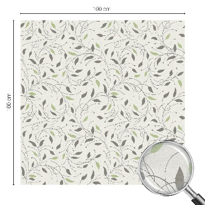 Film solaire fenêtre décoratif aspect vitrail Feuilles des pousses