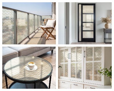 Brise-vue pour fenêtre Zigzag beige