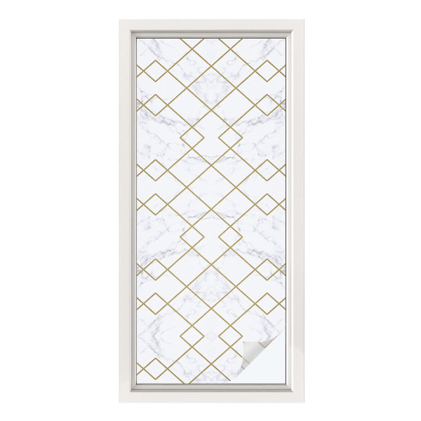 Film adhésif pour vitrage dépoli vitrail Lignes géométriques