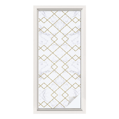 Film adhésif pour vitrage dépoli vitrail Lignes géométriques